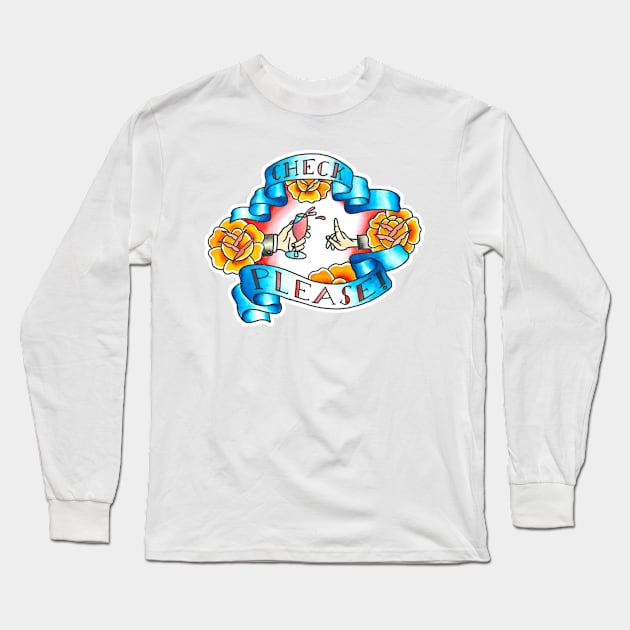 check please last podcast tattoo art Long Sleeve T-Shirt by FinnIreland